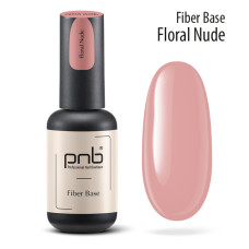 Файбер база з нейлоновими волокнами /рожево-нюдова/ /UV/LED Fiber Base Floral Nude PNB/